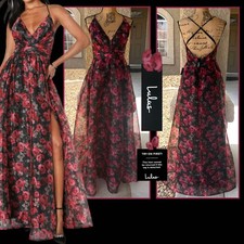 Lulus Floral Open Back Organza